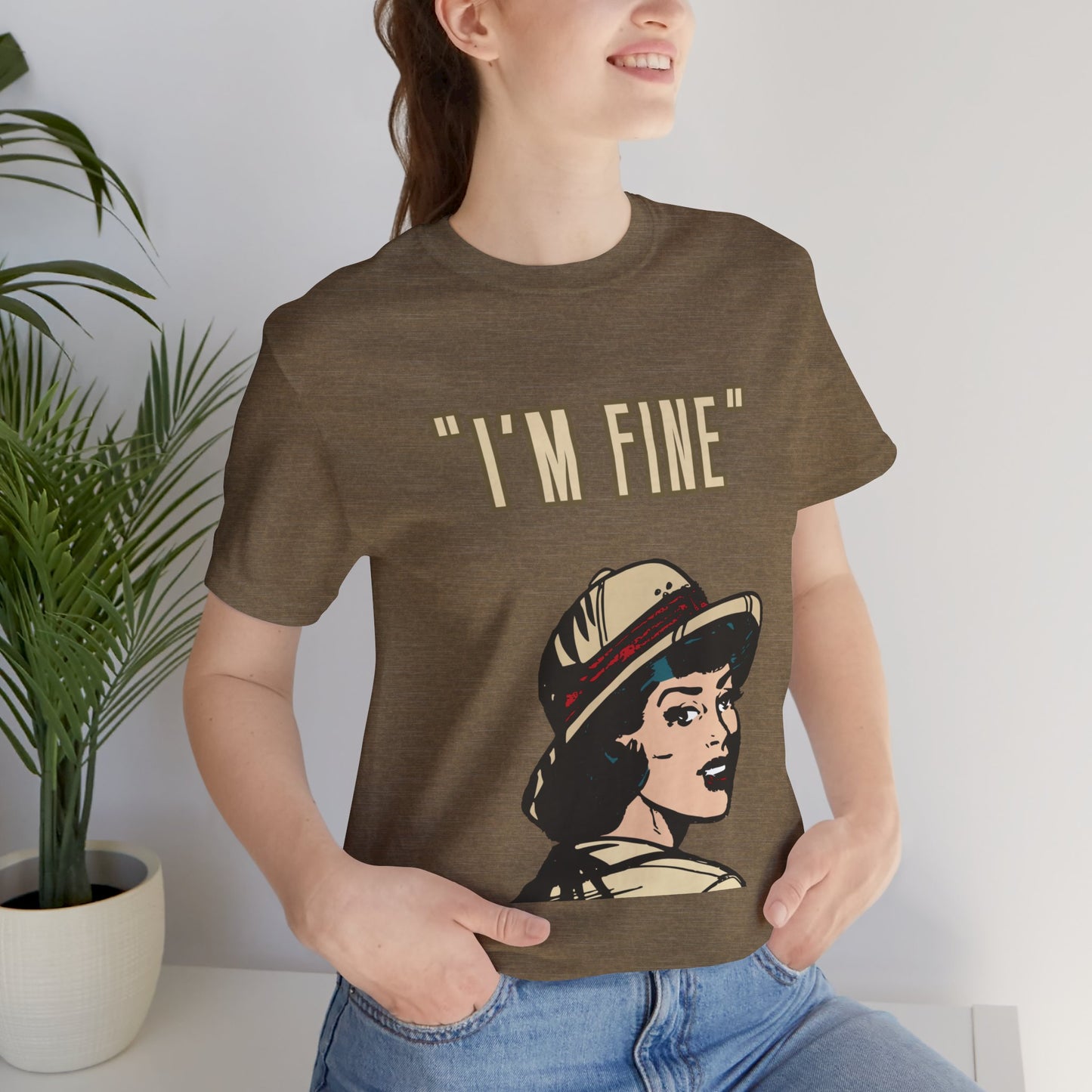 Funny I'm Fine Unisex Tee