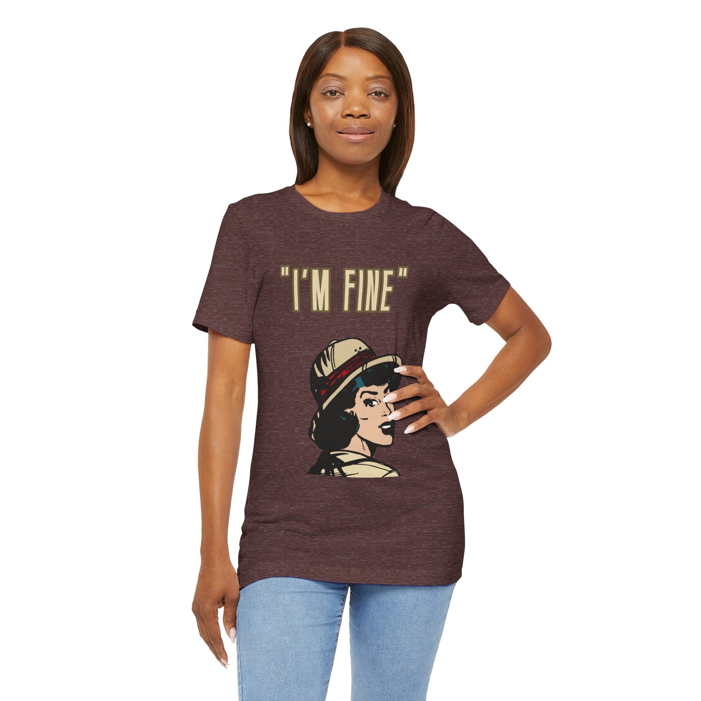 Funny I'm Fine Unisex Tee