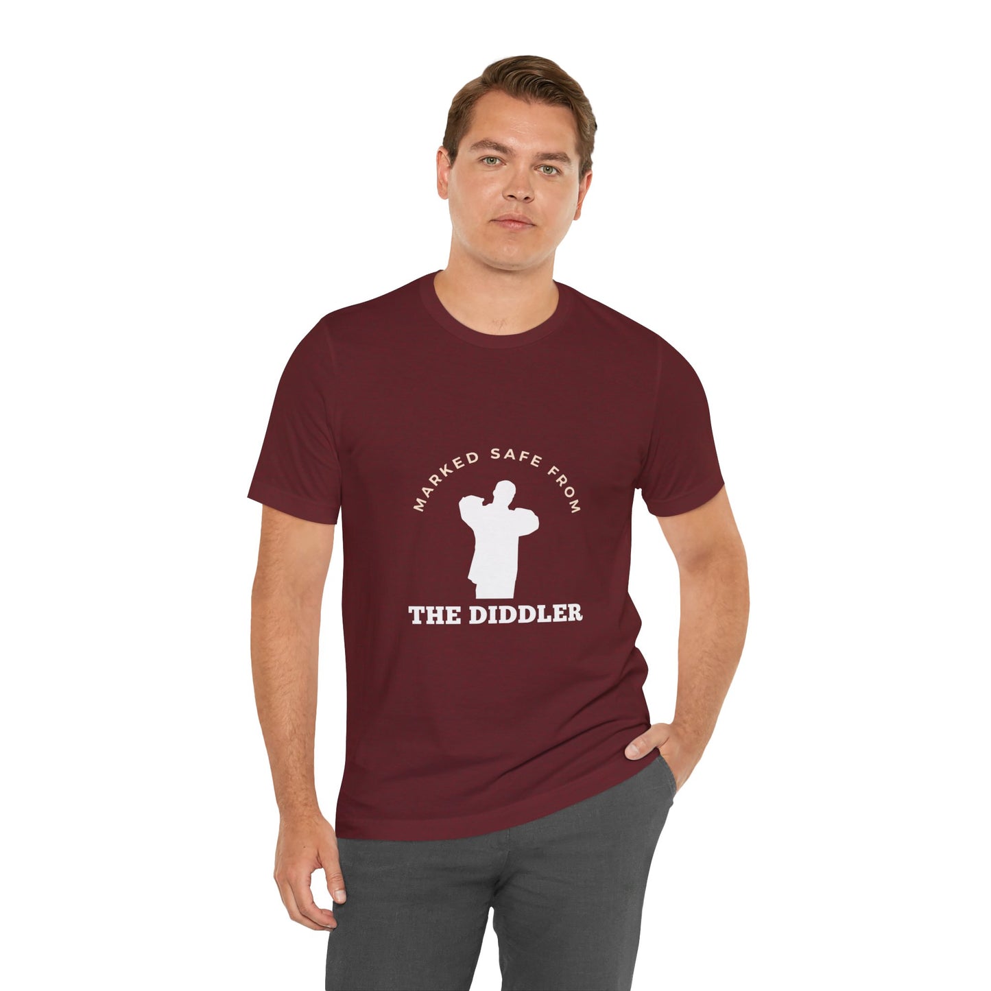 Funny "Marked safe from the Diddler" Unisex T-Shirt